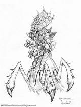 Warcraft Nerubian Elder Lich Concept Wrath Vizier Wowwiki sketch template