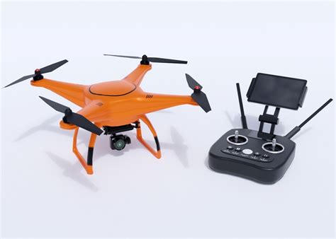 model drone  remote control vr ar  poly cgtrader