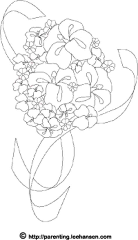 wedding flowers coloring page bridal flower bouquet