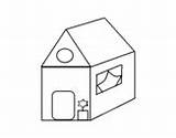 House Coloring Roofless Coloringcrew sketch template