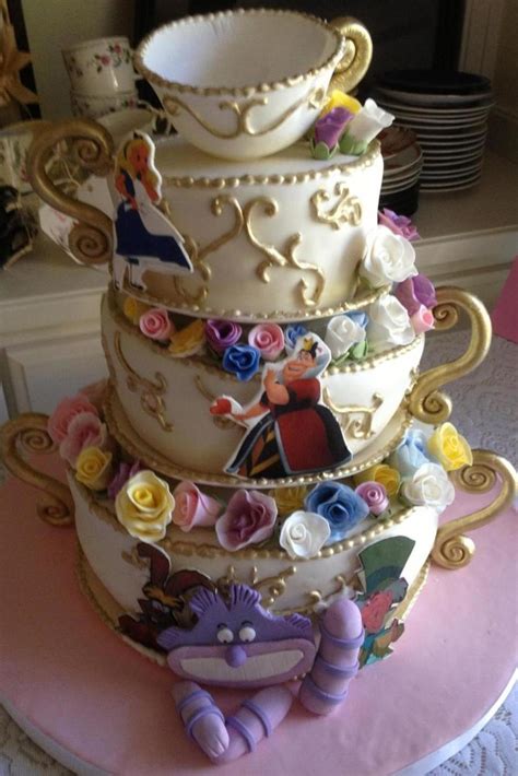 alice  wonderland teacups cake gumpaste flowers teacup