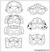Paw Patrol Mask Pages Coloring Printable Online Color Coloringpagesonly sketch template