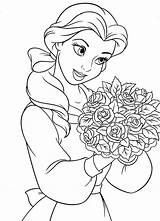 Belle Coloring Pages Disney Color Printable Coloriage Kids Book sketch template