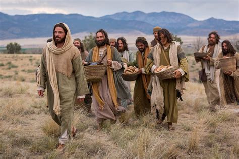 disciples carry bread
