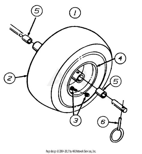 mtd aee  parts diagram  wheel assembly
