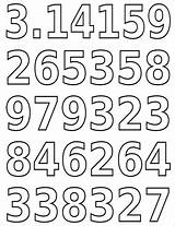 Pi Number Coloring Game Print sketch template
