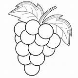 Coloring Grapes Pages Print sketch template