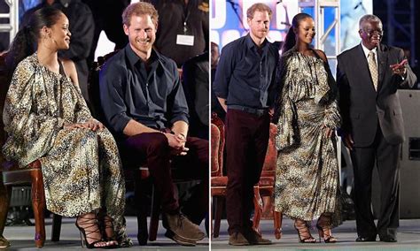 prince harry meets rihanna in barbados daily mail online