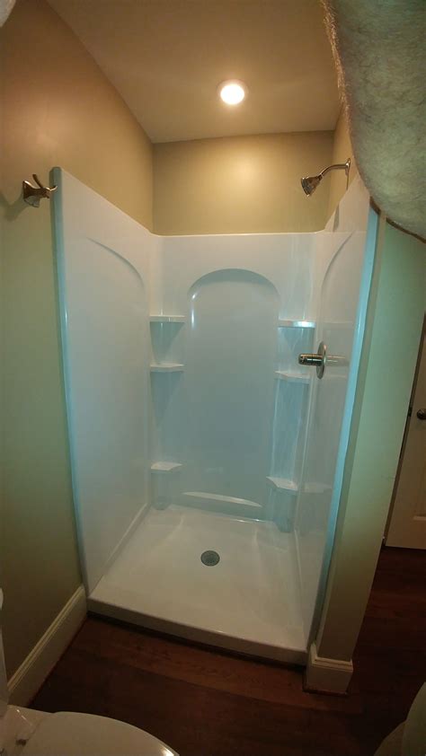 piece fiberglass shower stall shower remodel fiberglass shower