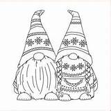 Gnome Coloring Christmas Gnomes Pages Drawing Noel Dessin Coloriage Colouring Winter Crafts Lutin Colorier Ausmalbilder Weihnachten Drawings Malvorlagen Noël Easy sketch template