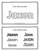 Jaxon Javen Handwriting Worksheets Pages Tracing sketch template