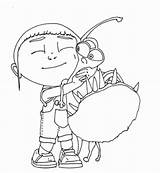 Agnes Despicable Coloring Pages Minion Minions Getcolorings Getdrawings sketch template