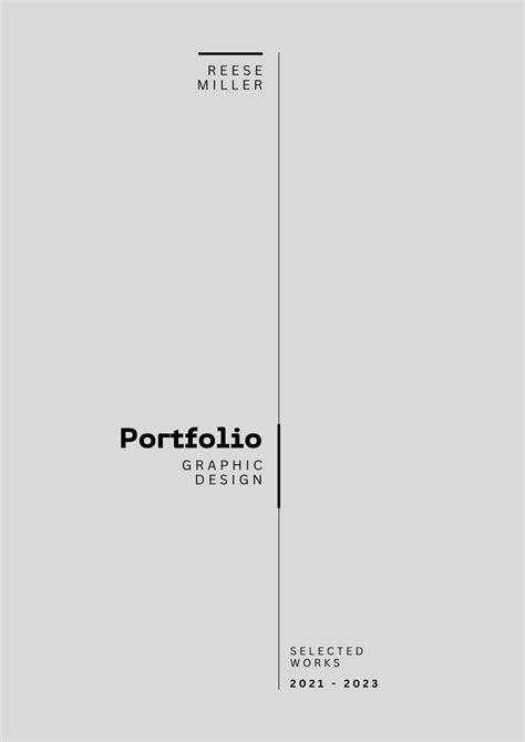 graphic design portfolio cover page examples