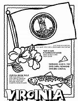 Virginia Coloring State Pages Crayola Flag Studies Color States Symbols Print Printable Social Sheets Kids Flags Printables Background Usa Fish sketch template