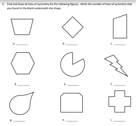 lines  symmetry examples solutions  homework