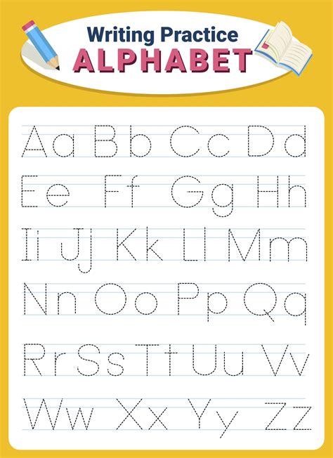printable  alphabet writing practice printable alphabet worksheets