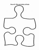 Puzzle Coloring Autism Piece Pieces Popular Blank Template sketch template