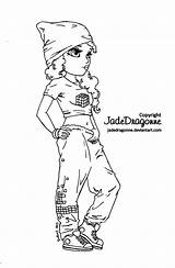 Hip Hop Coloring Pages Dancer Jadedragonne Rap Deviantart Dance Lineart Printable Jade Google Books Print Girl Color Sheets She Girls sketch template