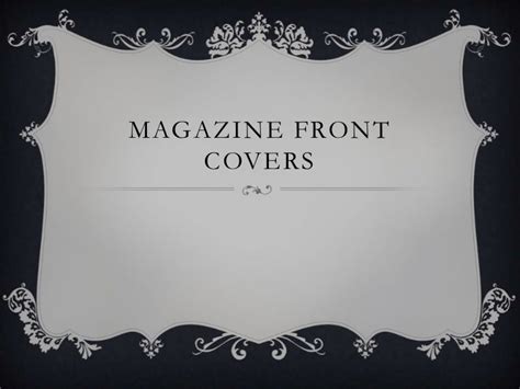 magazine front covers