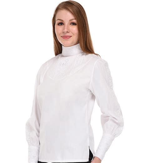 womens white cotton lace blouse cotton lane london