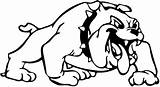 Bulldogs Mississippi Mascot Cricut sketch template