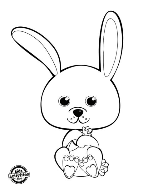 easy bunny coloring pages simple bunny dot  dot worksheets kids