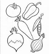 Coloring Pages Vegetables Fruits Printable Kids Popular Color sketch template