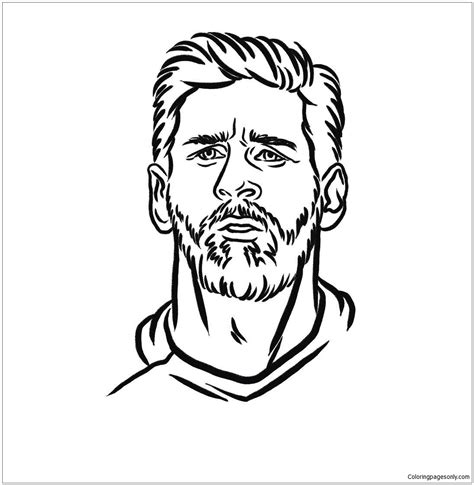 lionel messi coloring sheet coloring page  printable coloring pages