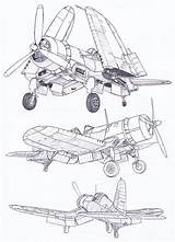 Corsair F4u Aircraft Ww2 Dessin Vought Avion Avions Aviation Coloriage Chance Tatoo Vintageworld Siterubix sketch template
