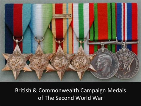 Ww2 British And Commonwealth Campaign Medals