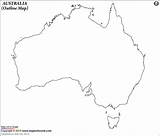 Australia Map Blank Outline Australian States Maps Quiz Mapsofworld A4 Plain Size Pdf Print Showing Kids Territories Shape Find Country sketch template