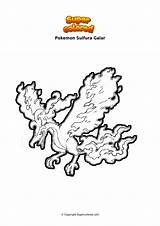 Galar Pokemon Moltres Sulfura Ausmalbild Lavados Dibujo Supercolored sketch template