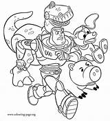 Coloring Toy Story Rex Pages Getcolorings sketch template