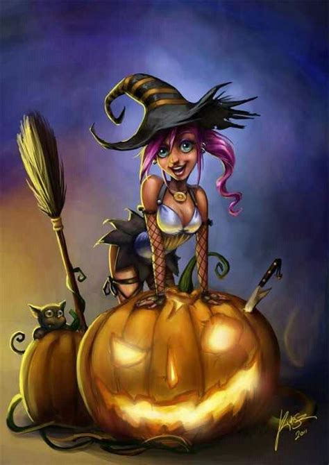 Pixie Witch Halloween Illustration Witch Art Fantasy Witch
