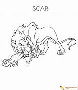 Coloring Scar Pages Lion King Popular sketch template