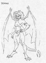 Gargoyles Demona sketch template