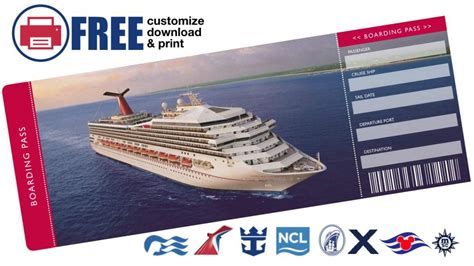 printable cruise ticket  muster station