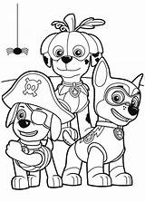 Coloring Paw Patrol Halloween Sheets sketch template