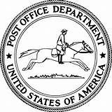 Post Office United States Department Postal Service Logo Usps Seal Mail American Drawing Early Act Uspo Coloring 1971 Stamp System sketch template