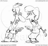 Argument Cartoon Couple Outline Engaged Clip Royalty Illustration Toonaday Clipart Ron Leishman Rf Line 2021 sketch template