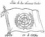 Colorear Para Onu Octubre Bandera La Dibujos Nations United Pages Flag Coloring sketch template