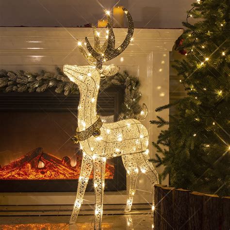buy eambrite christmas reindeer light  deer deocrations mains powered led twinkling reindeer