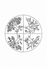 Seasons Jahreszeiten Seizoenen Ausmalbilder sketch template