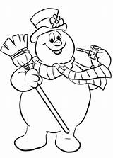 Snowman Frosty Coloring Pages Sheets Christmas Printable Kids Drawing Colouring Toddlers Cute Cartoon Coloringfolder sketch template