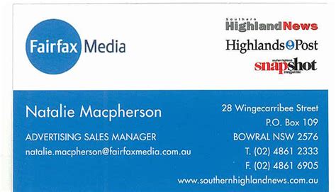 highlands advertising contacts southern highland news bowral nsw