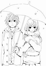 Anime Coloring Pages Sad Printable Couple Getcolorings Fresh Color sketch template