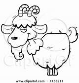 Goat Cartoon Beard Clipart Horns Cory Thoman Vector Outlined Coloring Illustration Royalty Chubby 2021 sketch template