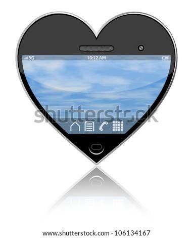 heart shaped smart phone   white background stock photo  shutterstock