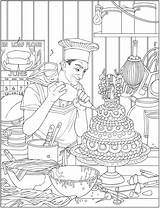 Coloring Pages Haven Creative Food Adult Mandala Sheets Books Scene Book Dover Saturday Bakery Barbie Wedding Cake Americana Evening Colouring sketch template