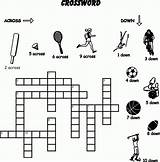 Crossword Sports Puzzles Printable Kids Related Adults Kittybabylove Trivia Easy Word Printables Simple Coloring Puzzle Pages Games Worksheets Talk Let sketch template